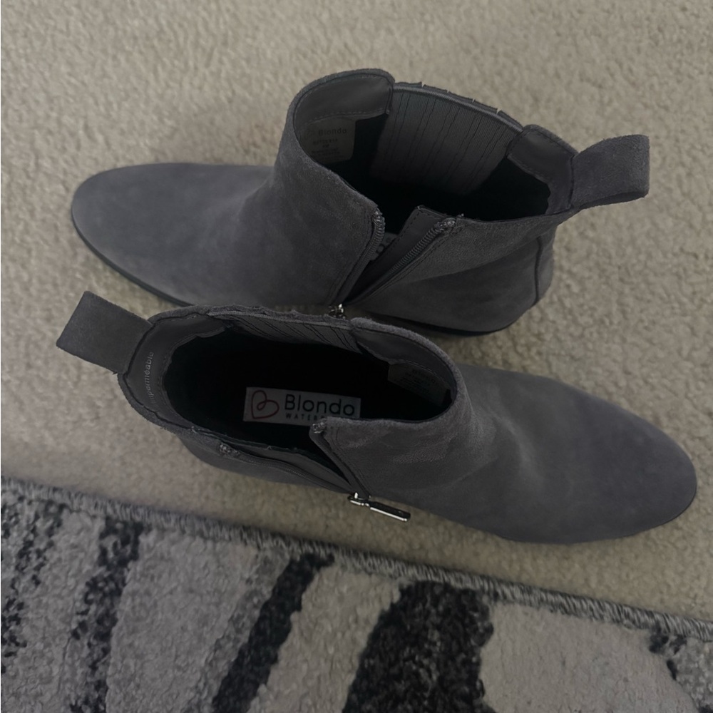Blondo Waterproof Women's Grey Ankle Boots - Picture 5 of 6